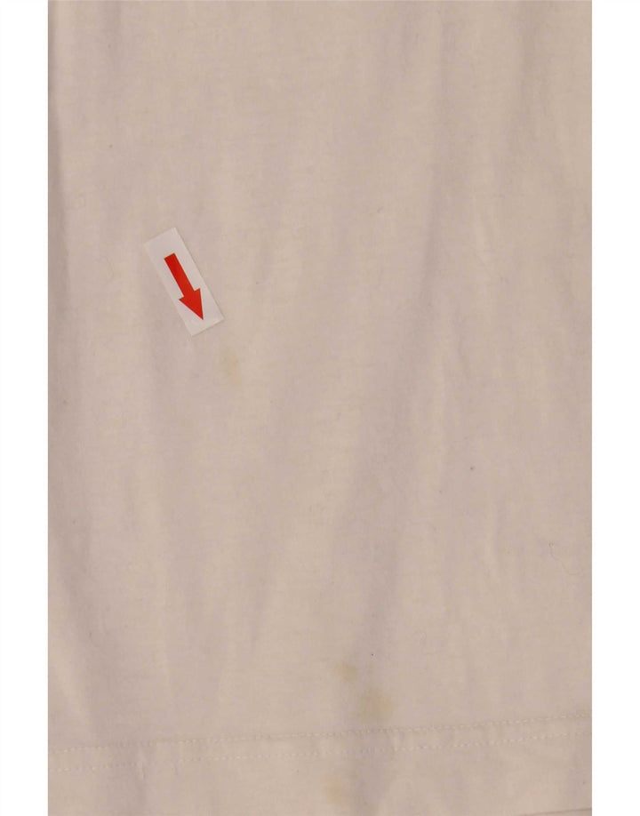 Sergio Tacchini Mens Graphic Polo Shirt Medium White Cotton