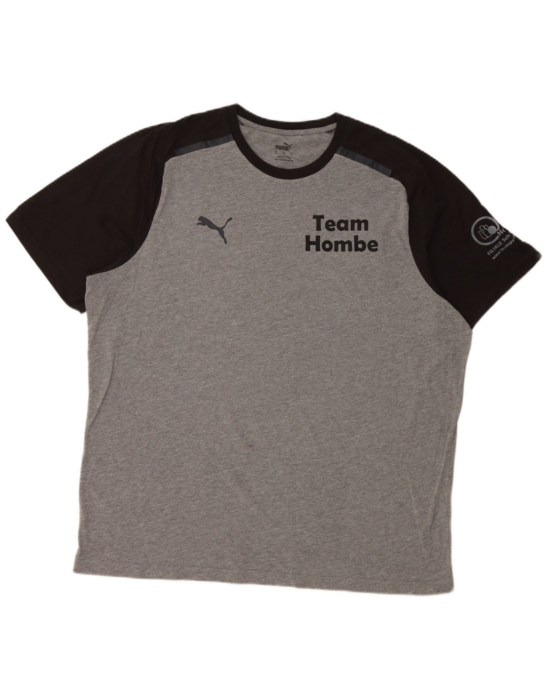 PUMA Mens Graphic T-Shirt Top XL Grey Colourblock