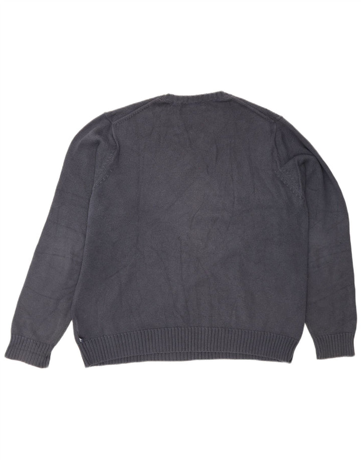 Marks & Spencer Mens Blue Harbour V-Neck Jumper Sweater Medium Navy Blue