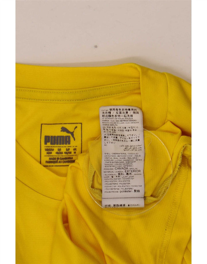 Puma Mens Hyrox Graphic T-Shirt Top Medium Yellow Polyester