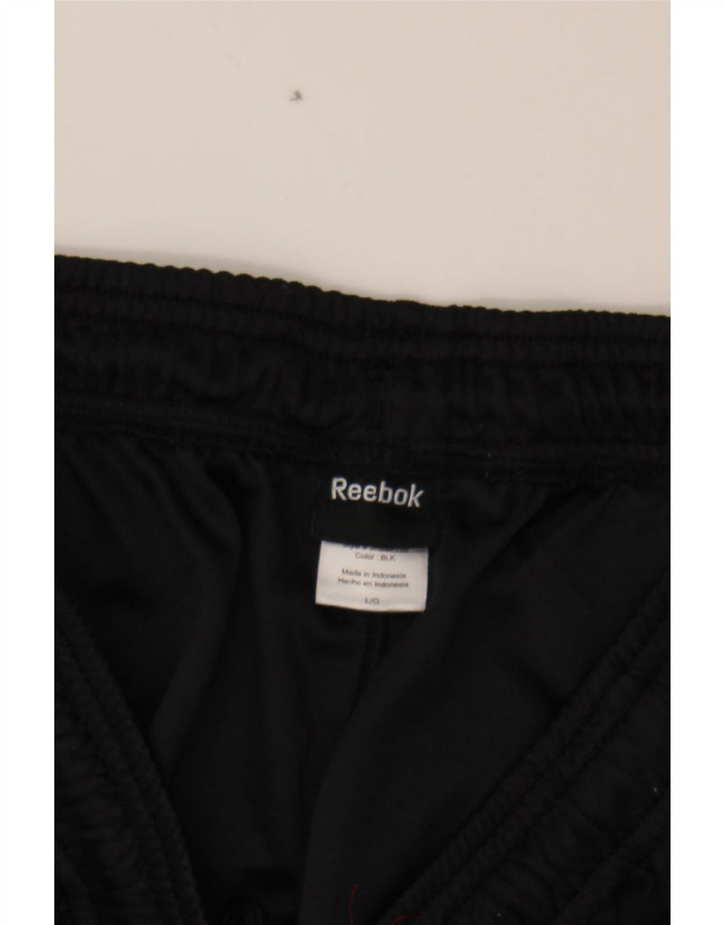 REEBOK Mens Cargo Tracksuit Trousers Large  Black Polyester Vintage Reebok and Second-Hand Reebok from Messina Hembry 