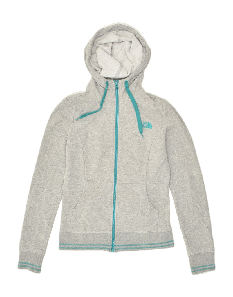 THE NORTH FACE Womens Zip Hoodie Sweater UK 6 XS Grey Cotton Vintage The North Face and Second-Hand The North Face from Messina Hembry 