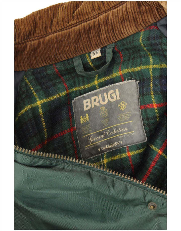 BRUGI Mens Utility Jacket IT 56 3XL Green