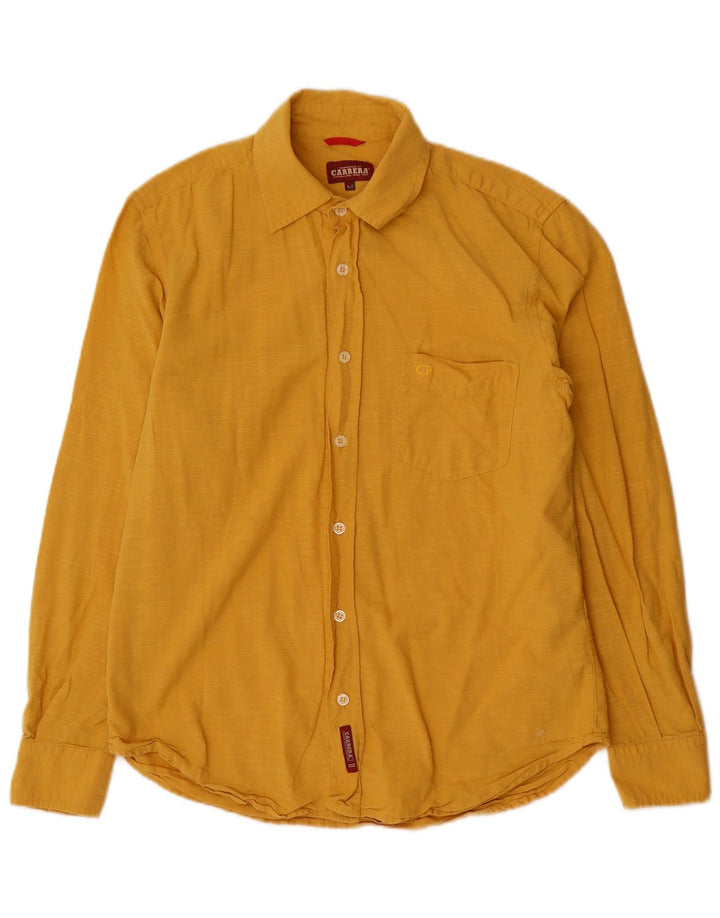 Carrera Mens Shirt Medium Yellow Cotton
