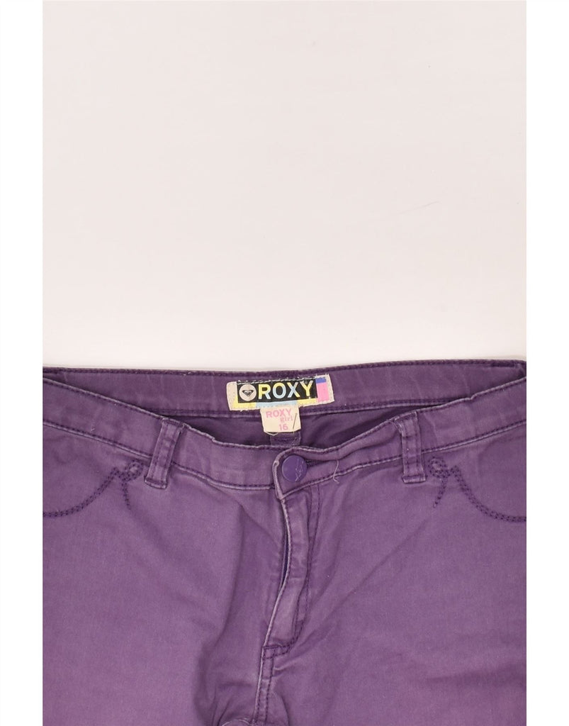 ROXY Girls Slim Casual Trousers 15-16 Years W30 L30 Purple Cotton | Vintage Roxy | Thrift | Second-Hand Roxy | Used Clothing | Messina Hembry 