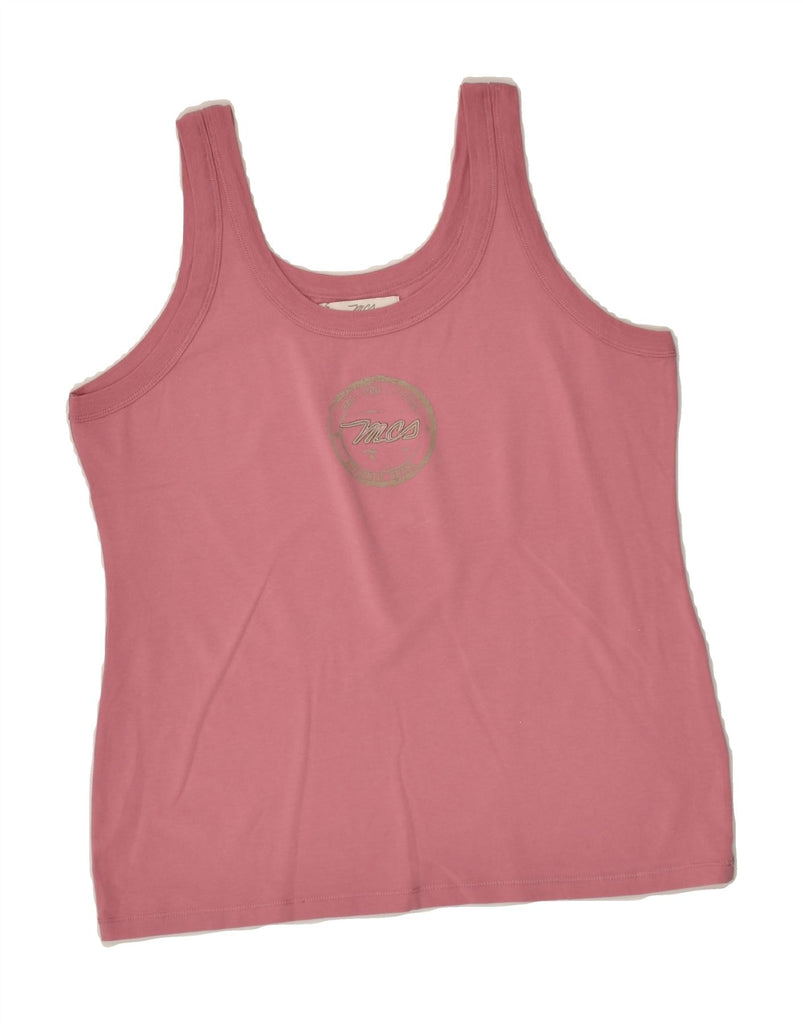 MARLBORO CLASSICS Womens Vest Top UK 18 XL Pink Cotton | Vintage Marlboro Classics | Thrift | Second-Hand Marlboro Classics | Used Clothing | Messina Hembry 