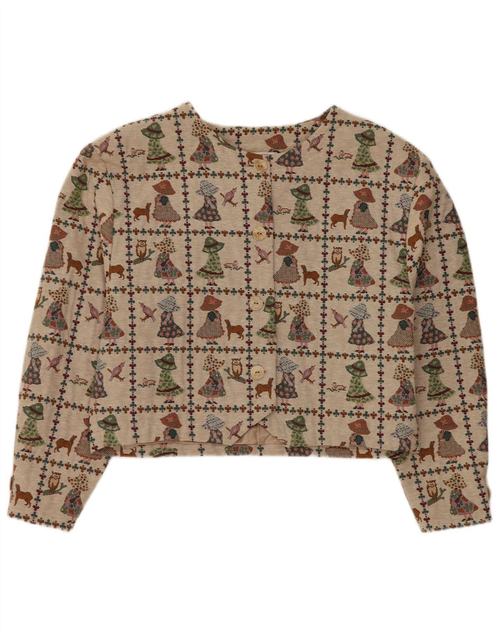 Bonita Womens Bolero Jacket UK 16 Large Beige Polyester Novelty