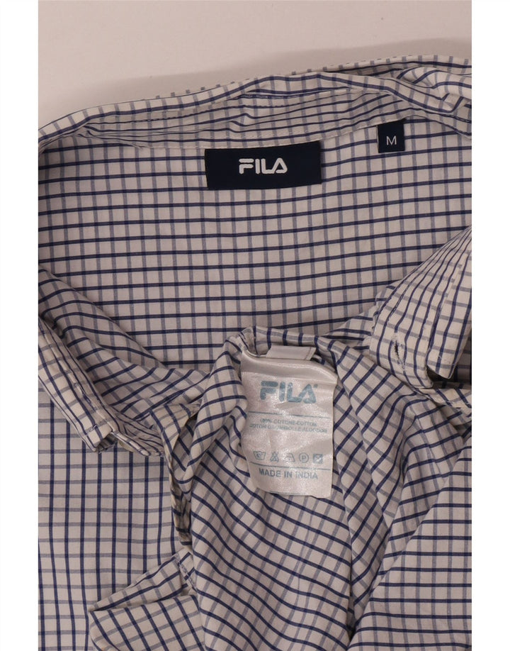 Fila Mens Shirt Medium Blue Check Cotton