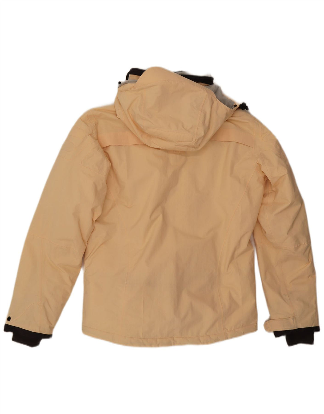 Ellesse Womens Hooded Ski Jacket UK 12 Medium Yellow Polyamide