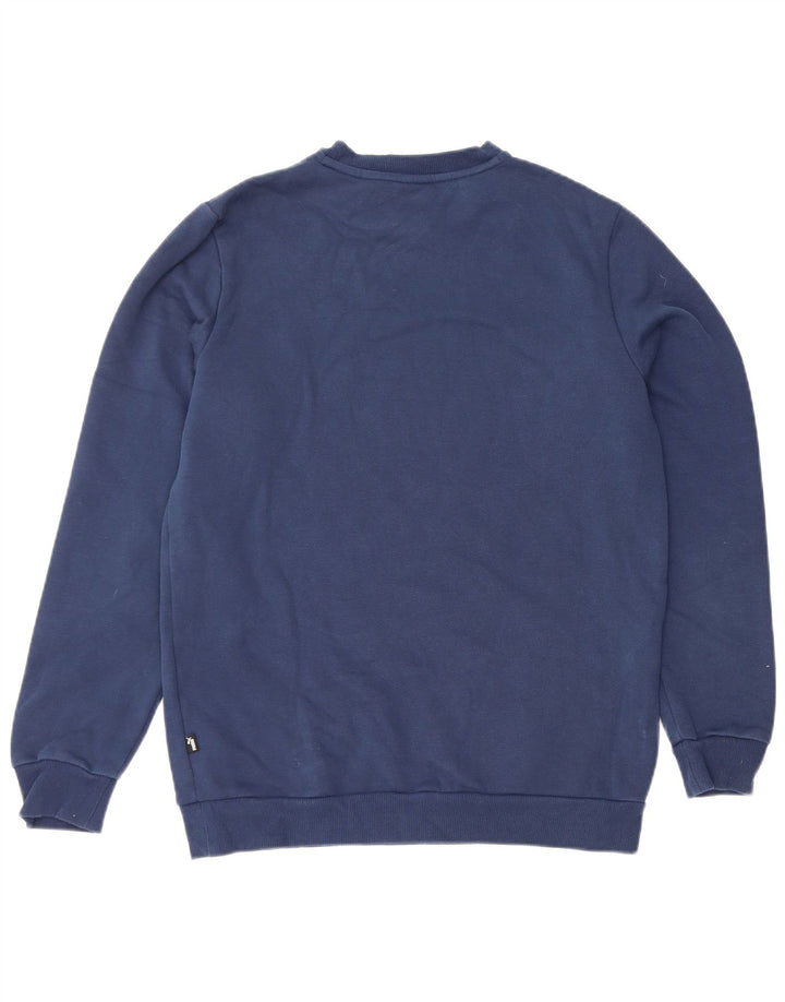 Puma Mens Graphic Sweatshirt Jumper Small Navy Blue Cotton