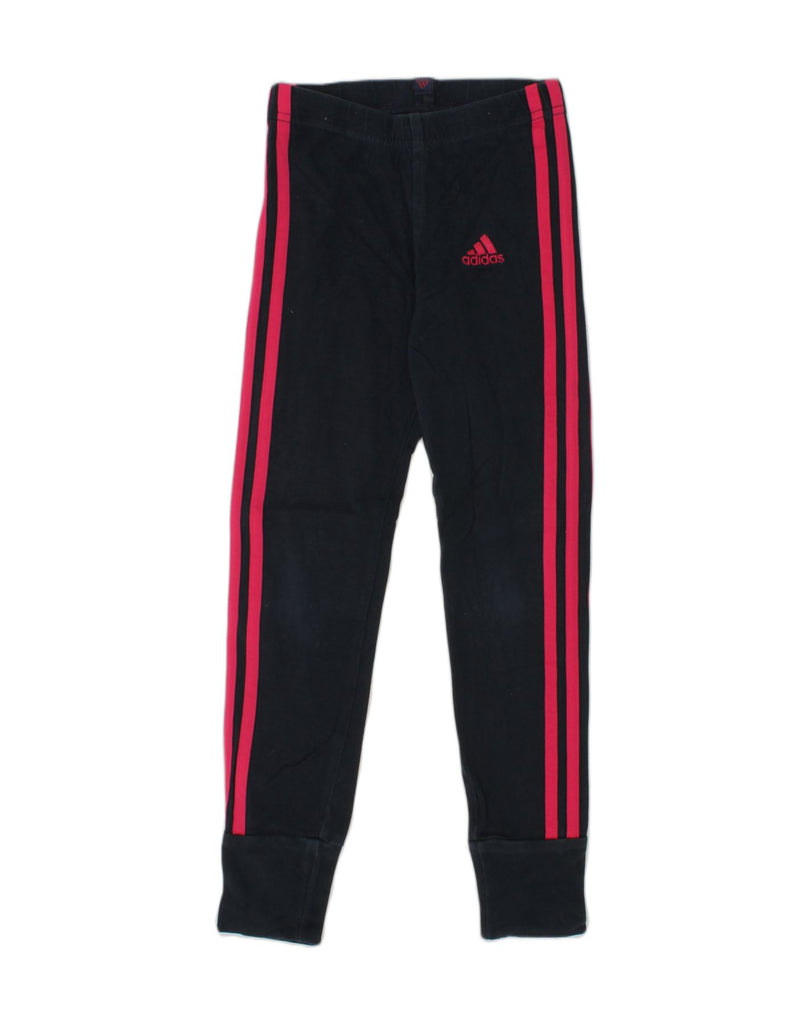 ADIDAS Girls Tracksuit Trousers Joggers 9-10 Years Medium Black Cotton | Vintage Adidas | Thrift | Second-Hand Adidas | Used Clothing | Messina Hembry 