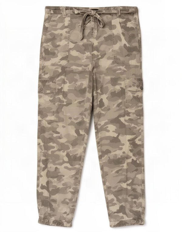 Marks & Spencer Womens Cargo Trousers UK 14 Large W32 L28 Grey Camouflage