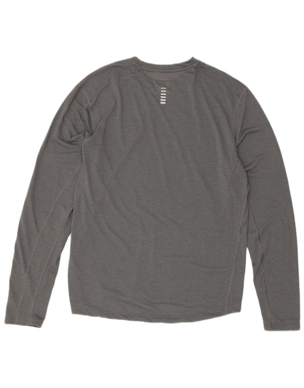 Under Armour Mens Fitted Running Top Long Sleeve Large Grey Sports