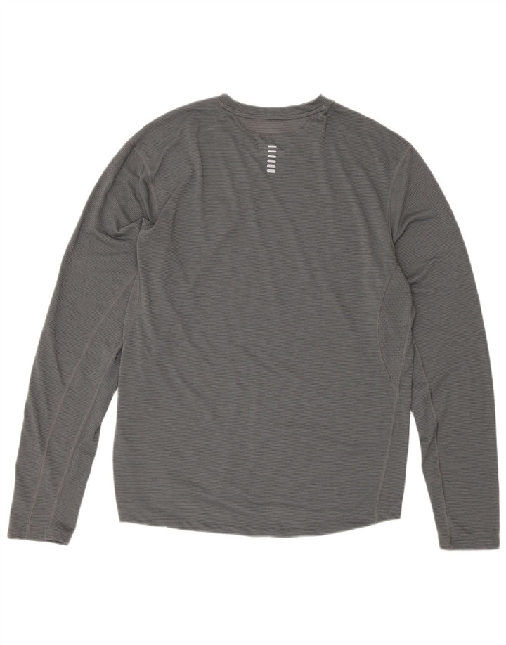 Under Armour Mens Fitted Running Top Long Sleeve Large Grey Sports