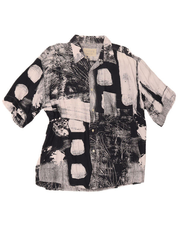 Tipo' S Mens Short Sleeve Shirt Large Black Floral