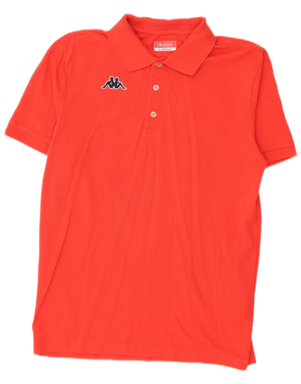 Kappa Mens Polo Shirt Large Red Cotton