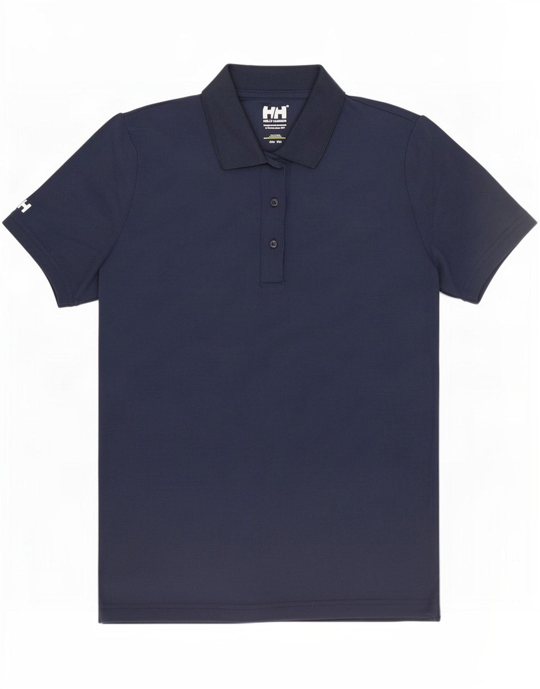 Helly Hansen Womens Polo Shirt UK 14 Medium Navy Blue Polyamide