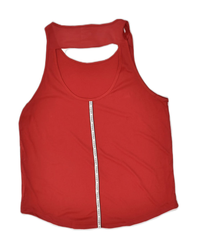 ADIDAS Womens Vest Top UK 16/18 Large Red Polyester | Vintage Adidas | Thrift | Second-Hand Adidas | Used Clothing | Messina Hembry 