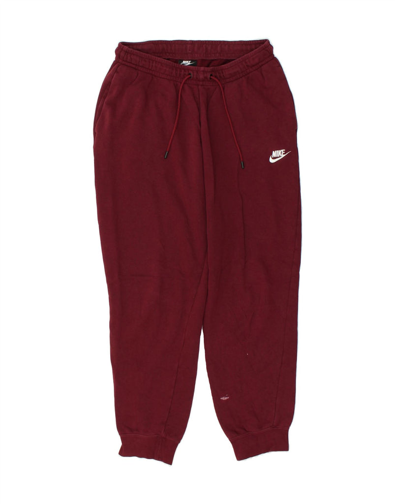 NIKE Mens Tracksuit Trousers Joggers Medium Maroon Cotton | Vintage Nike | Thrift | Second-Hand Nike | Used Clothing | Messina Hembry 