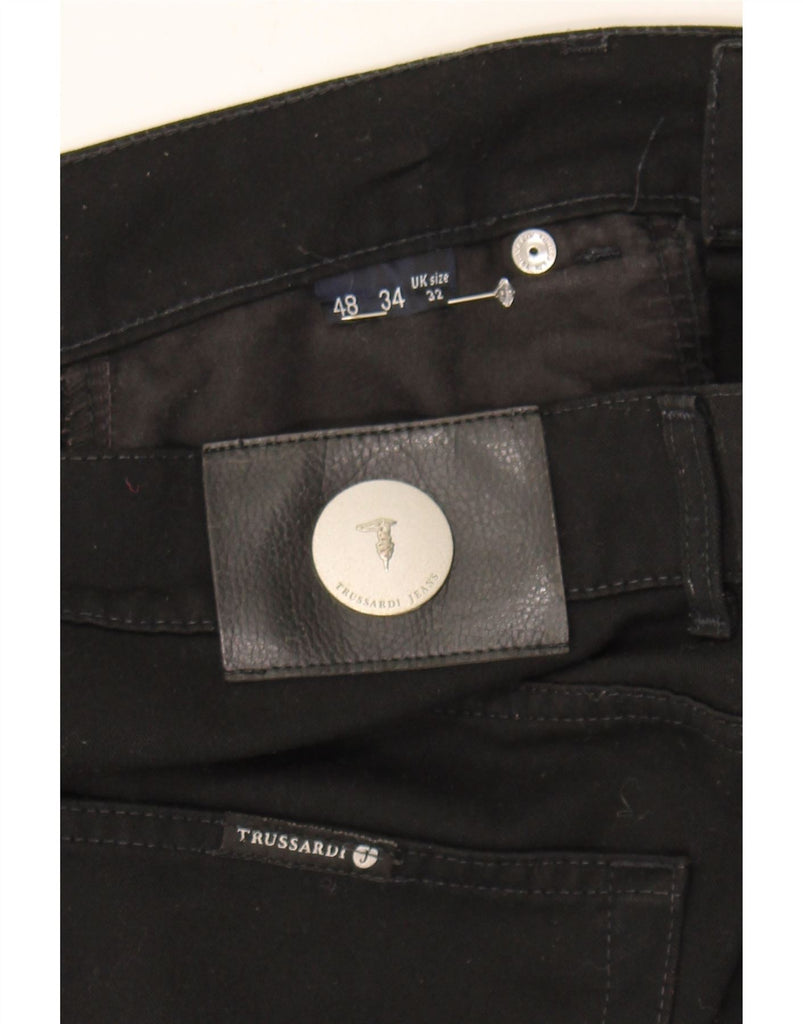 TRUSSARDI Womens Straight Casual Trousers W32 L32 Black Vintage Trussardi and Second-Hand Trussardi from Messina Hembry 