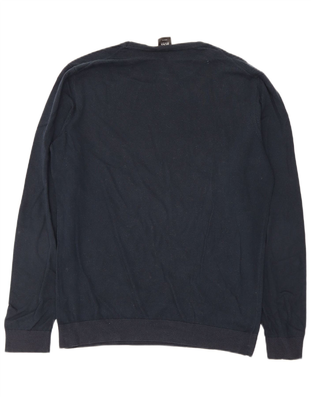 Hugo Boss Mens Crew Neck Jumper Sweater Large Navy Blue