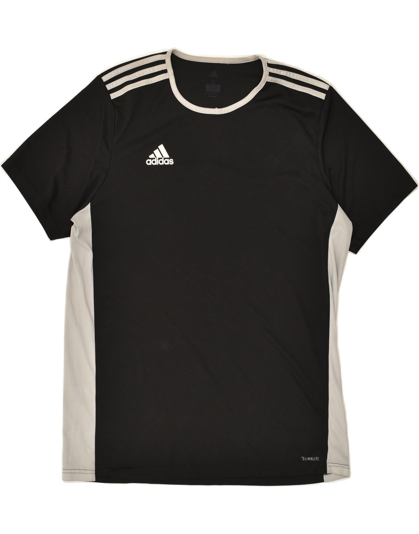 ADIDAS Climalite T Shirt Top XL Noir Colorblock Polyester