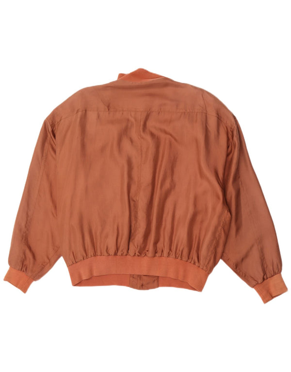 Vintage Mens Bomber Jacket UK 38 Medium Pink Silk