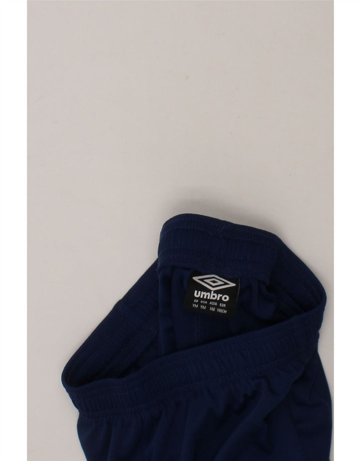 UMBRO Boys Sport Shorts 10-11 Years Medium Navy Blue Polyester Vintage Umbro and Second-Hand Umbro from Messina Hembry 