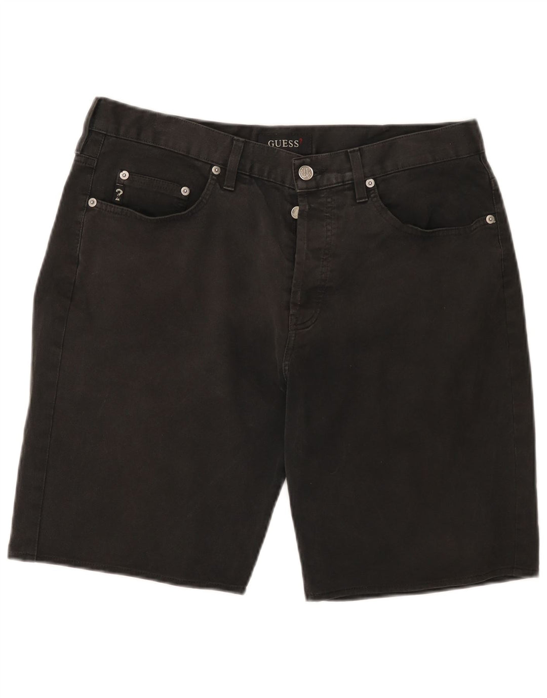 Guess Mens Denim Shorts W34 Large Black