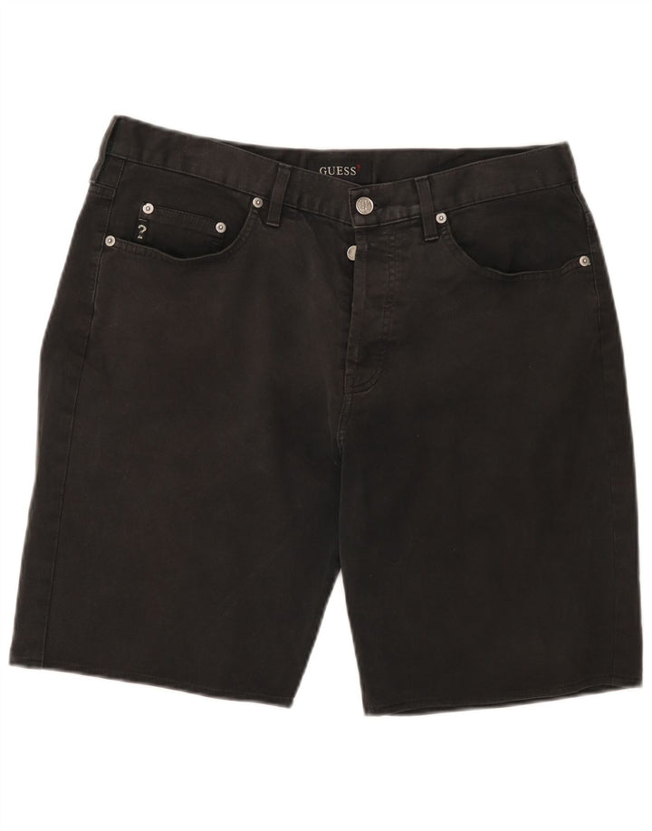 Guess Mens Denim Shorts W34 Large Black