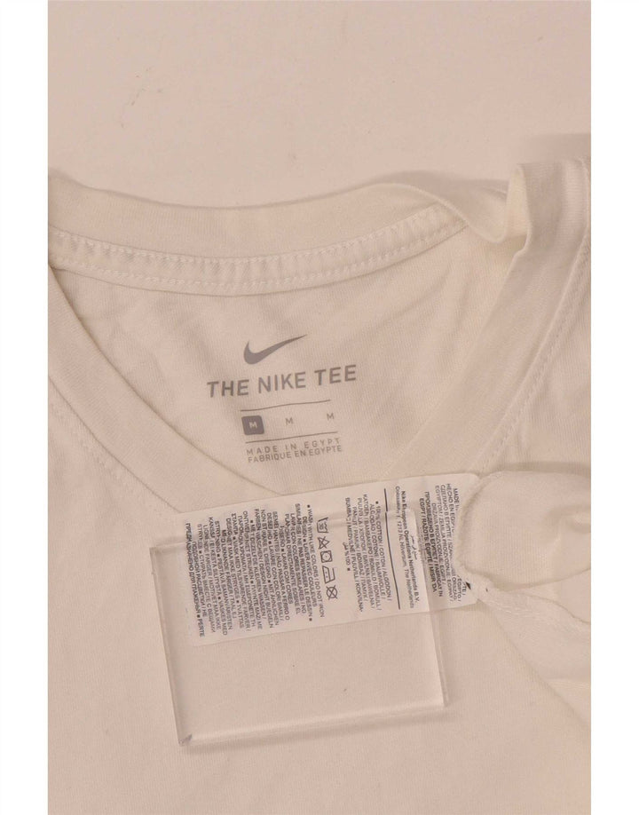 Nike Mens T-Shirt Top Medium White Cotton