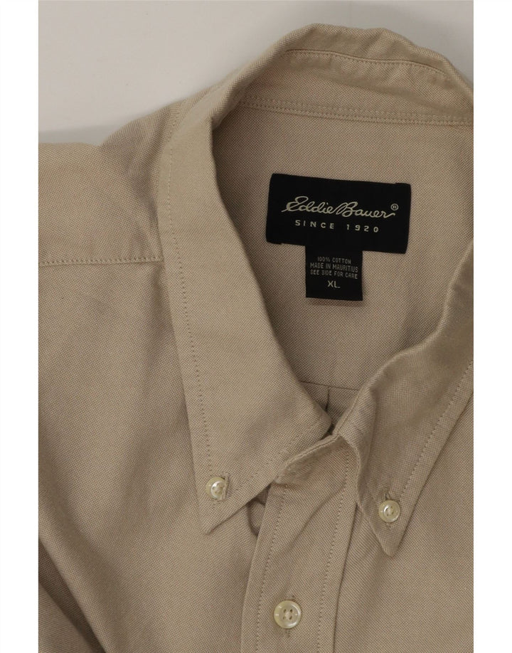 EDDIE BAUER Mens Shirt XL Beige Cotton