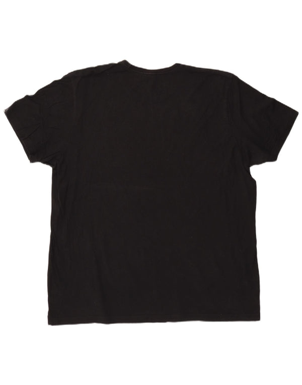 ADIDAS Mens Graphic T-Shirt Top 2XL Black Cotton