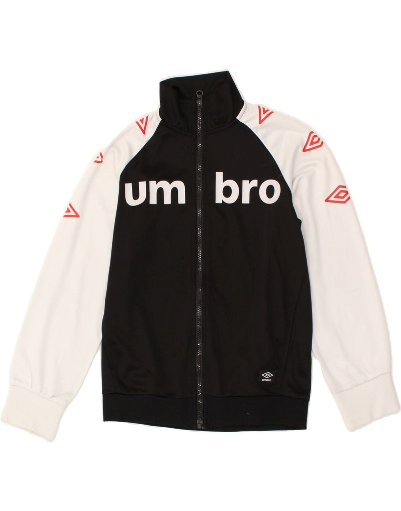 UMBRO Boys Graphic Tracksuit Top Jacket 9-10 Years Medium  Black | Vintage Umbro | Thrift | Second-Hand Umbro | Used Clothing | Messina Hembry 