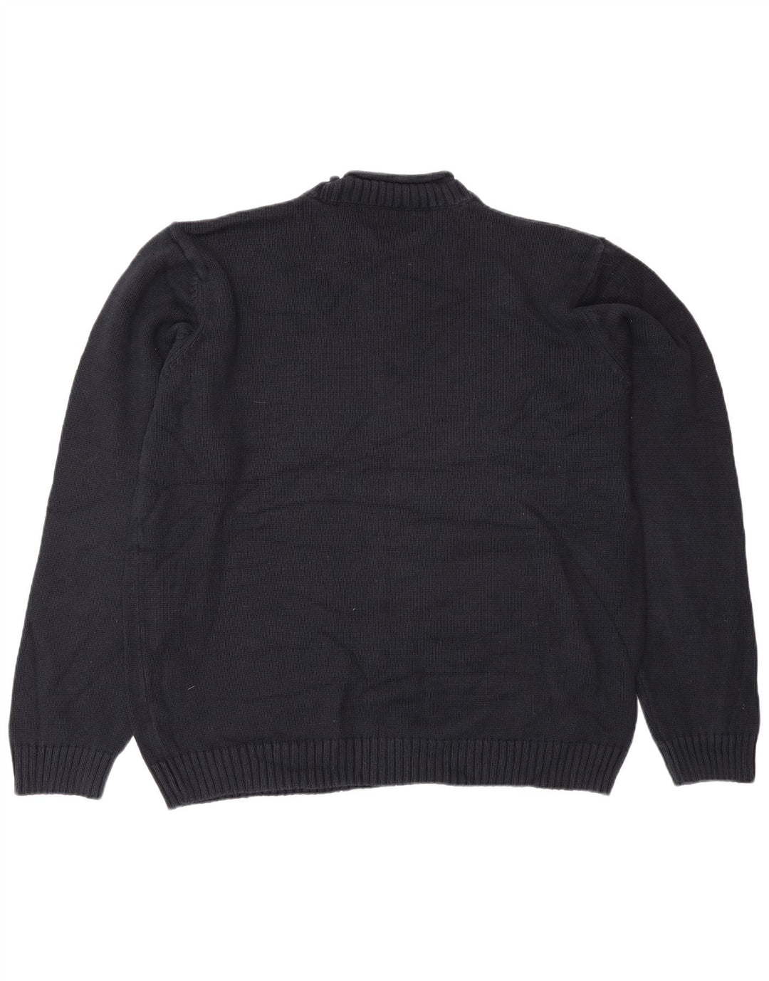 Marks & Spencer Mens Blue Harbour Turtle Neck Jumper Sweater 2XL Navy Blue