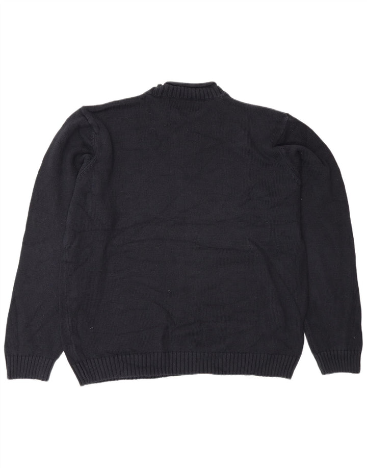Marks & Spencer Mens Blue Harbour Turtle Neck Jumper Sweater 2XL Navy Blue