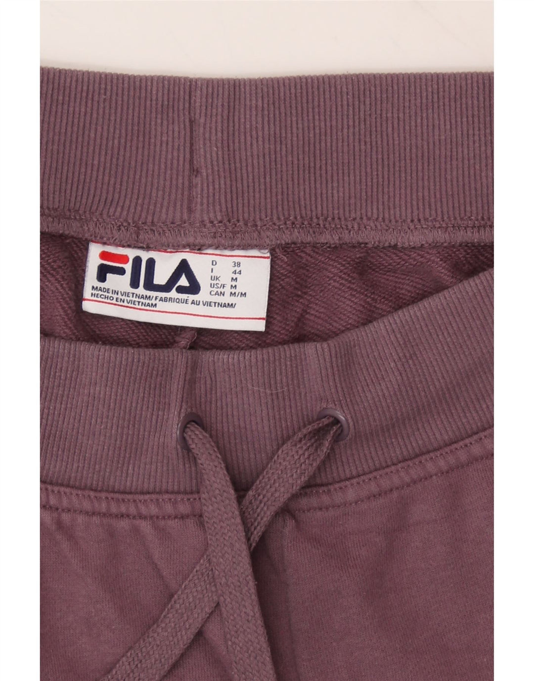 FILA Womens Tracksuit Trousers Joggers UK 14 Medium  Maroon Cotton Vintage Fila and Second-Hand Fila from Messina Hembry 