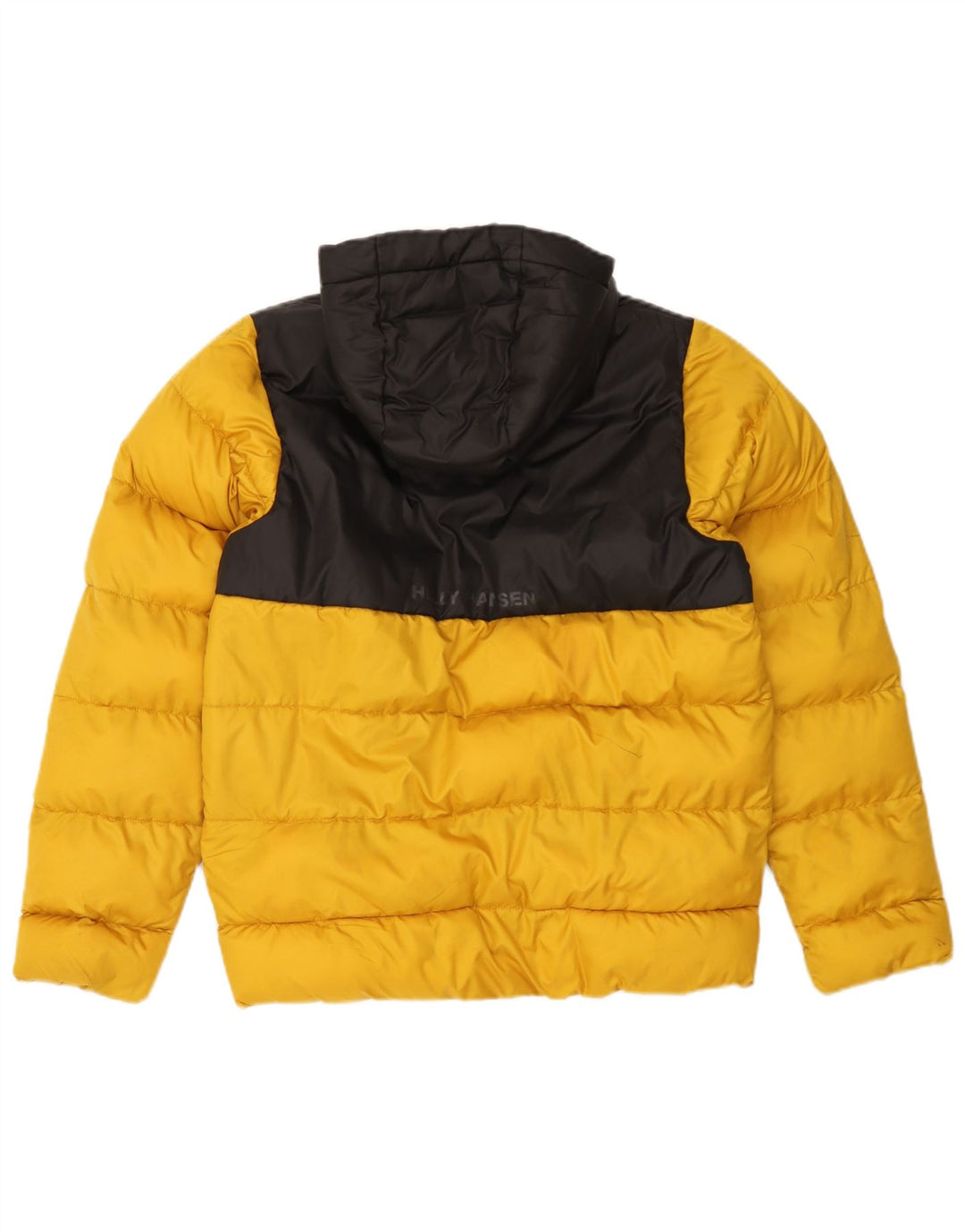 Helly Hansen Boys Hooded Padded Jacket 13-14 Years Yellow Colourblock