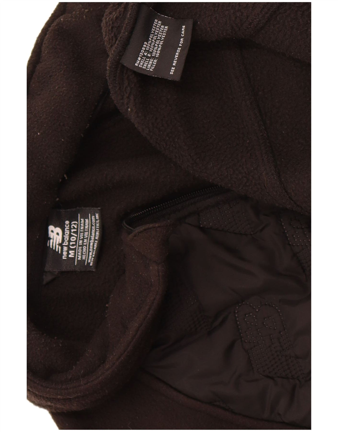 NEW BALANCE Boys Fleece Jacket 10-11 Years Medium Black Polyester