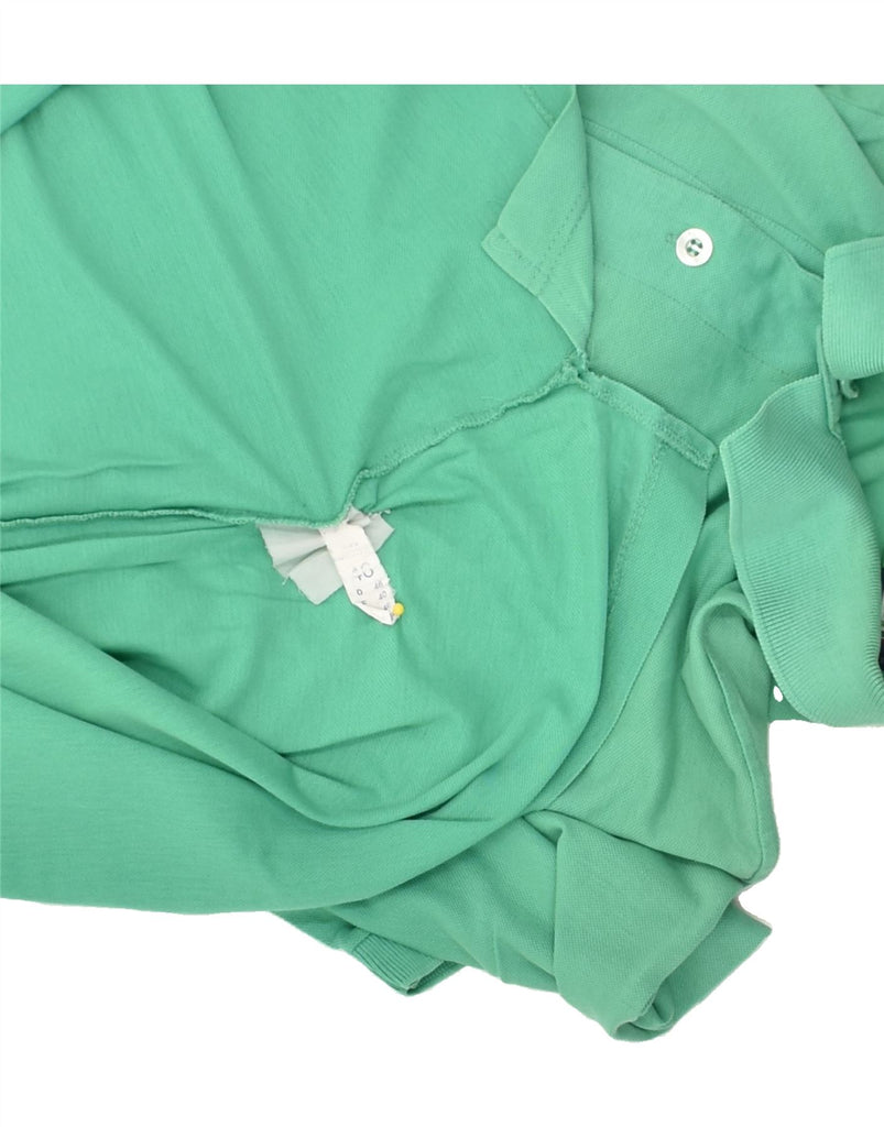 SERGIO TACCHINI Mens Polo Shirt IT 46 Small Green Cotton | Vintage Sergio Tacchini | Thrift | Second-Hand Sergio Tacchini | Used Clothing | Messina Hembry 