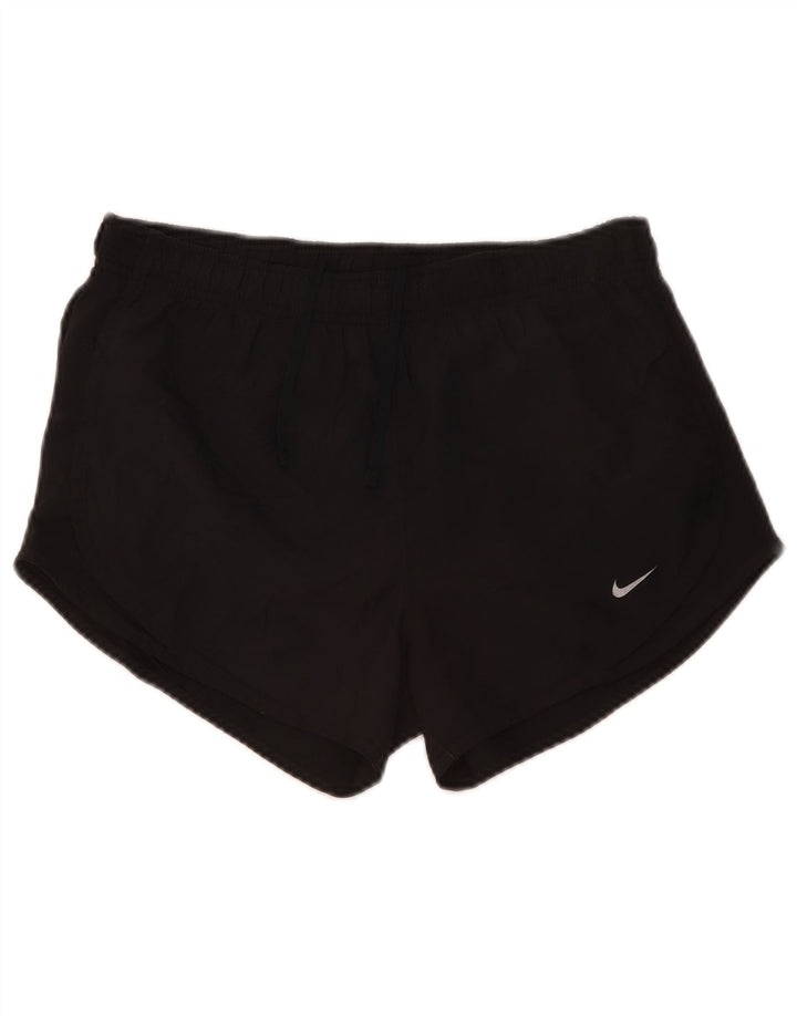 Nike Womens Dri Fit Sport Shorts UK 10 Small Black Polyester
