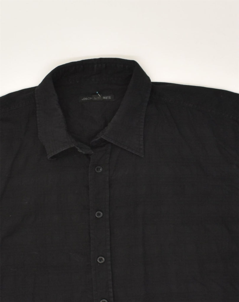 JACK & JONES Mens Shirt Size 41 Large Black | Vintage Jack & Jones | Thrift | Second-Hand Jack & Jones | Used Clothing | Messina Hembry 