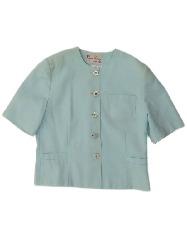 VIVIENNE LAURENCE Womens 5 Button Blazer Jacket UK 12 Medium  Blue
