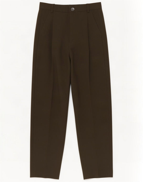 Zara Womens Pegged Chino Trousers Medium W30 L30 Brown