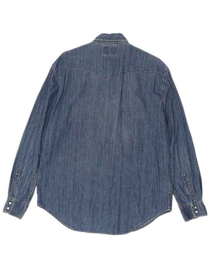 Levi's Mens Denim Shirt Large Blue Cotton