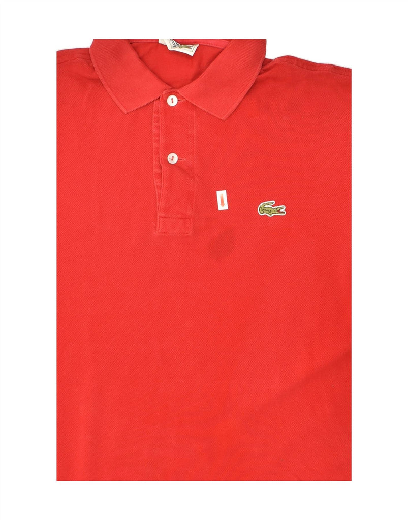 LACOSTE Mens Polo Shirt Size 3 Small Red Cotton | Vintage Lacoste | Thrift | Second-Hand Lacoste | Used Clothing | Messina Hembry 