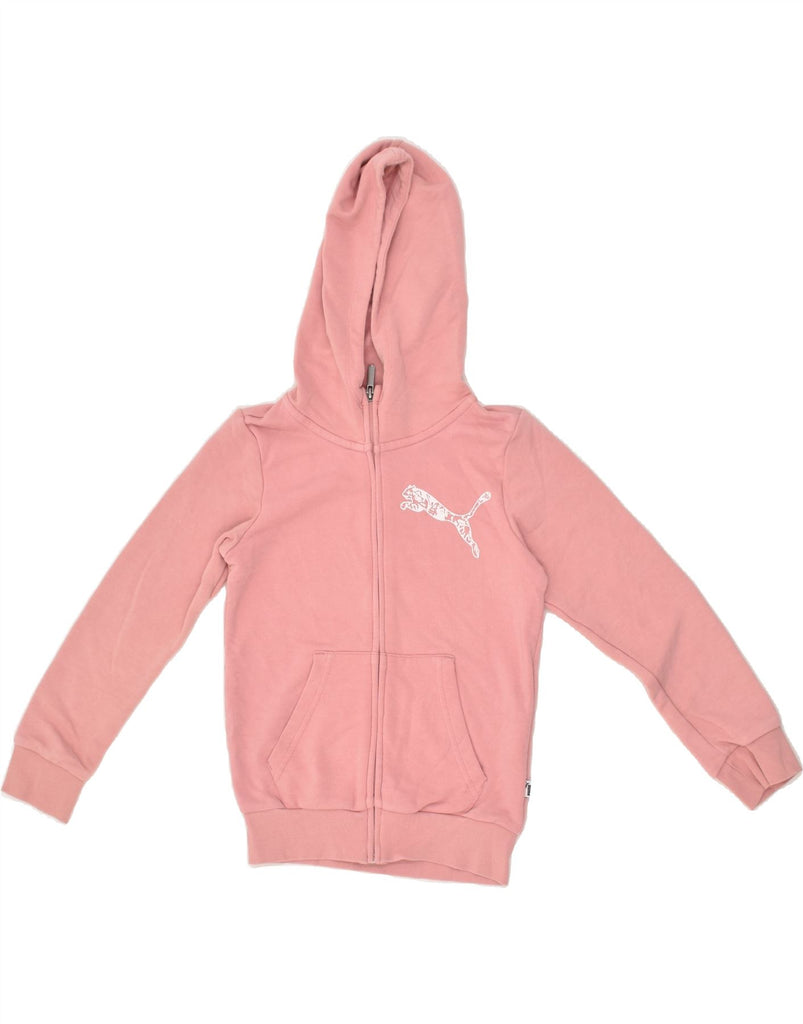 PUMA Girls Zip Hoodie Sweater 9-10 Years Pink | Vintage Puma | Thrift | Second-Hand Puma | Used Clothing | Messina Hembry 