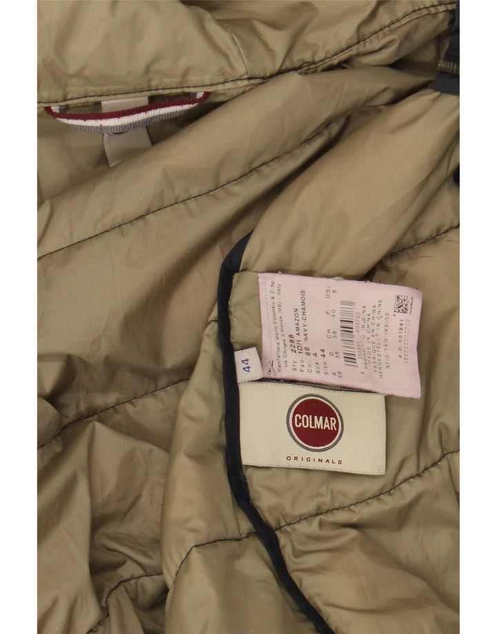 Colmar Womens Hooded Padded Jacket IT 44 Medium Navy Blue Polyamide