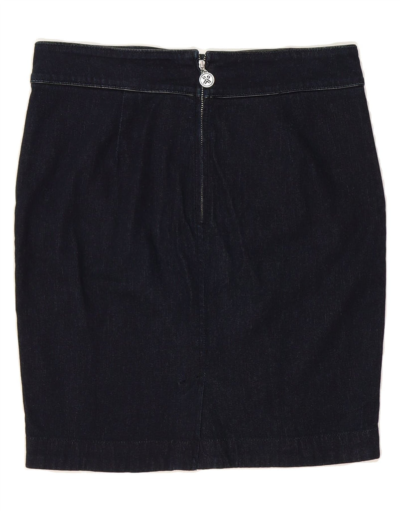 ARMANI EXCHANGE Womens Denim Skirt US 10 Large W32 Navy Blue Cotton Vintage Armani Exchange and Second-Hand Armani Exchange from Messina Hembry 