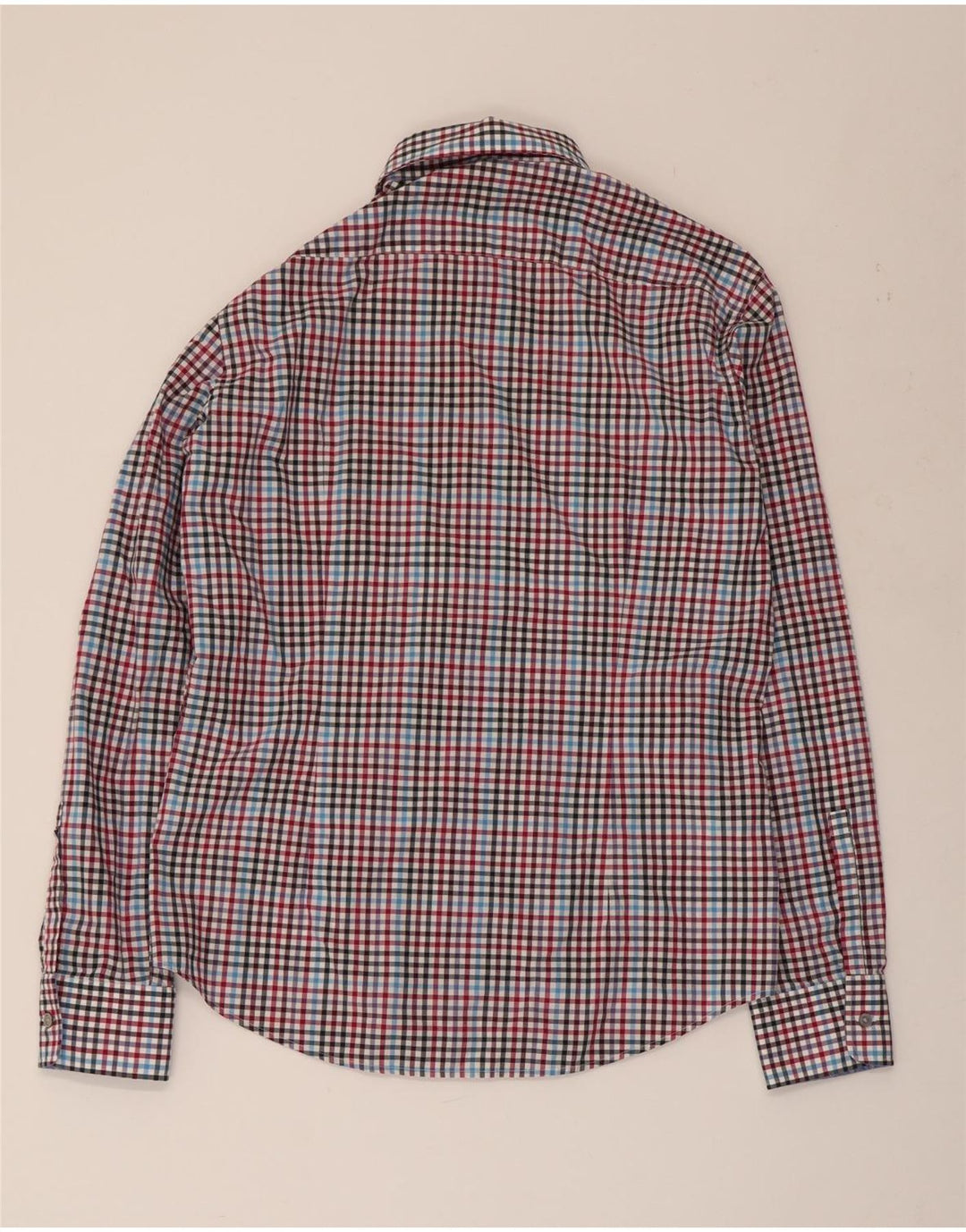 HUGO BOSS Mens Slim Fit Shirt Medium Multicoloured Gingham Cotton